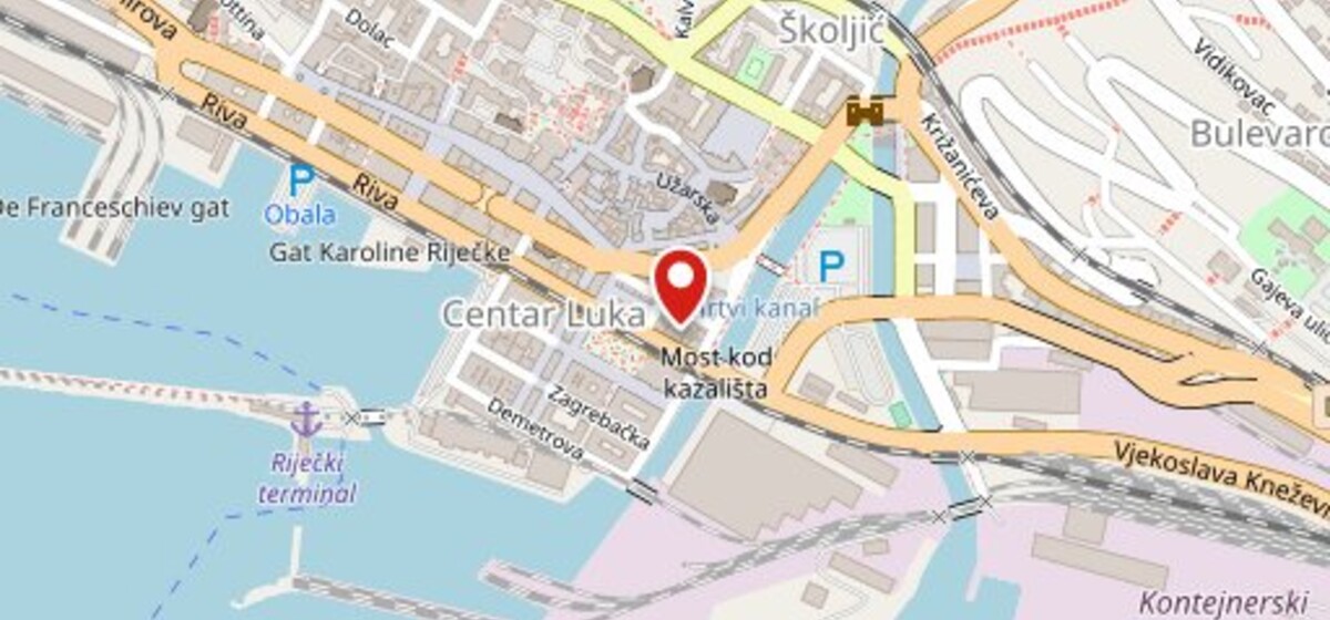 Mapa lokacije Klub Makrovega Rijeka